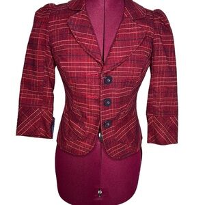 Women's Red Plaid Jacket